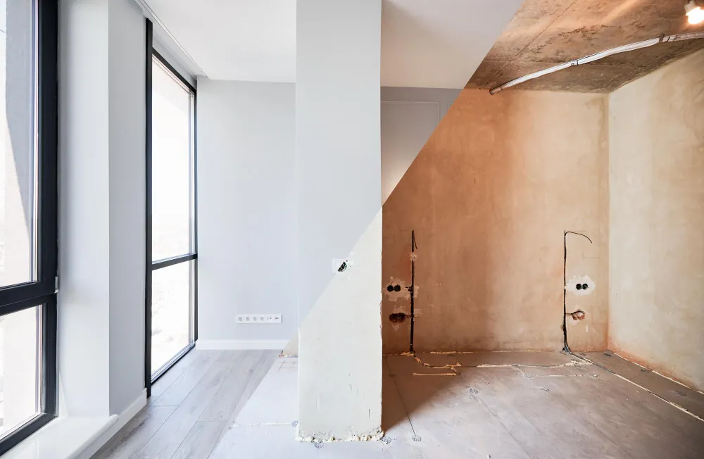 photo avant apres renovation mur maison