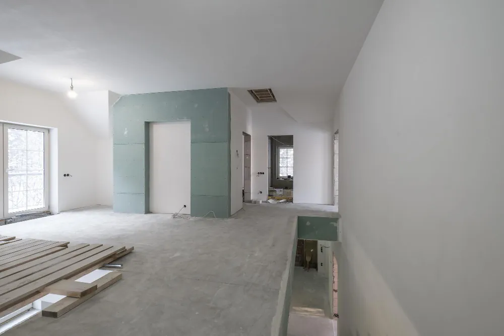 piece renovation mur interieur